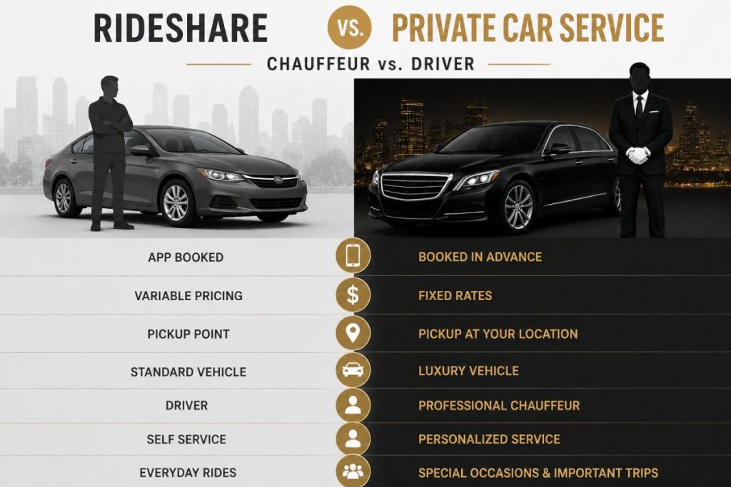Rideshare vs. Private Car Service: Chauffeur vs Driver